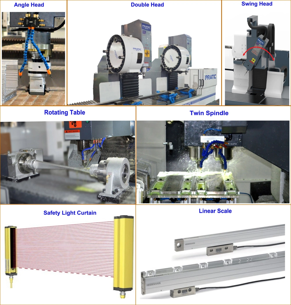 Heavy Duty Screw Drive High Precision Fanuc Siemens Horizontal CNC Mill Drill Machine for Metal Box Parts
